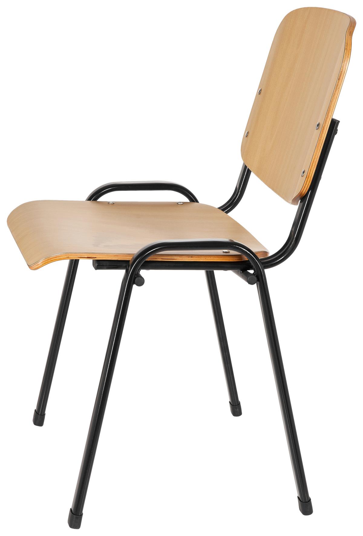 Konferenčni Stol Xt 600, Barva Bukve, Črna - črna/barve bukve, Basics, kovina/les (58/81/48cm) - MID.YOU