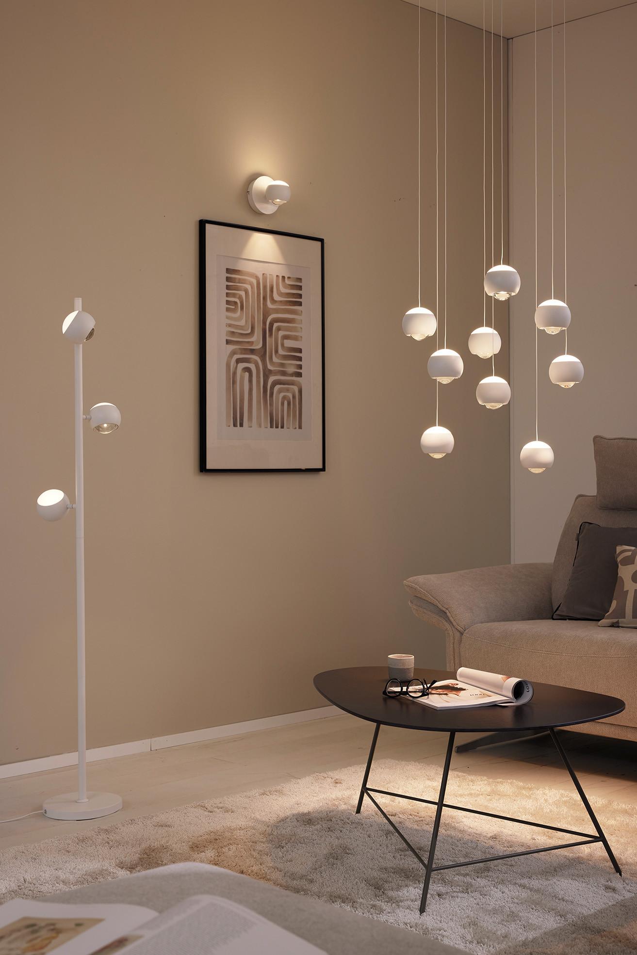 LAMPA STOJĄCA LED MR44443131 CANNON - biały, Konventionell, metal (23/150cm) - Musterring