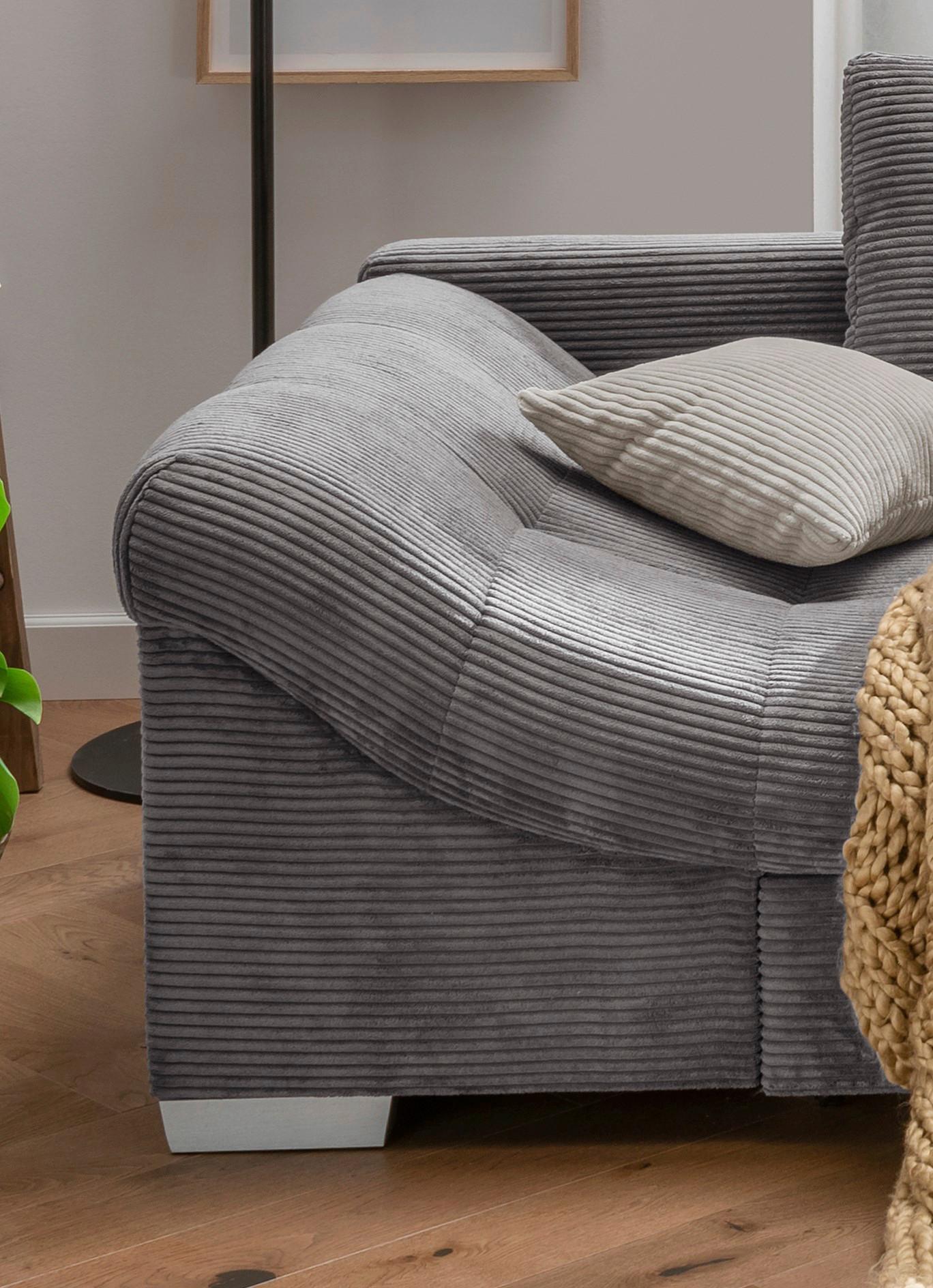 HÖRNSOFFA ALVITO - silver/grå, Design, trä/textil (298/202cm) - P & B
