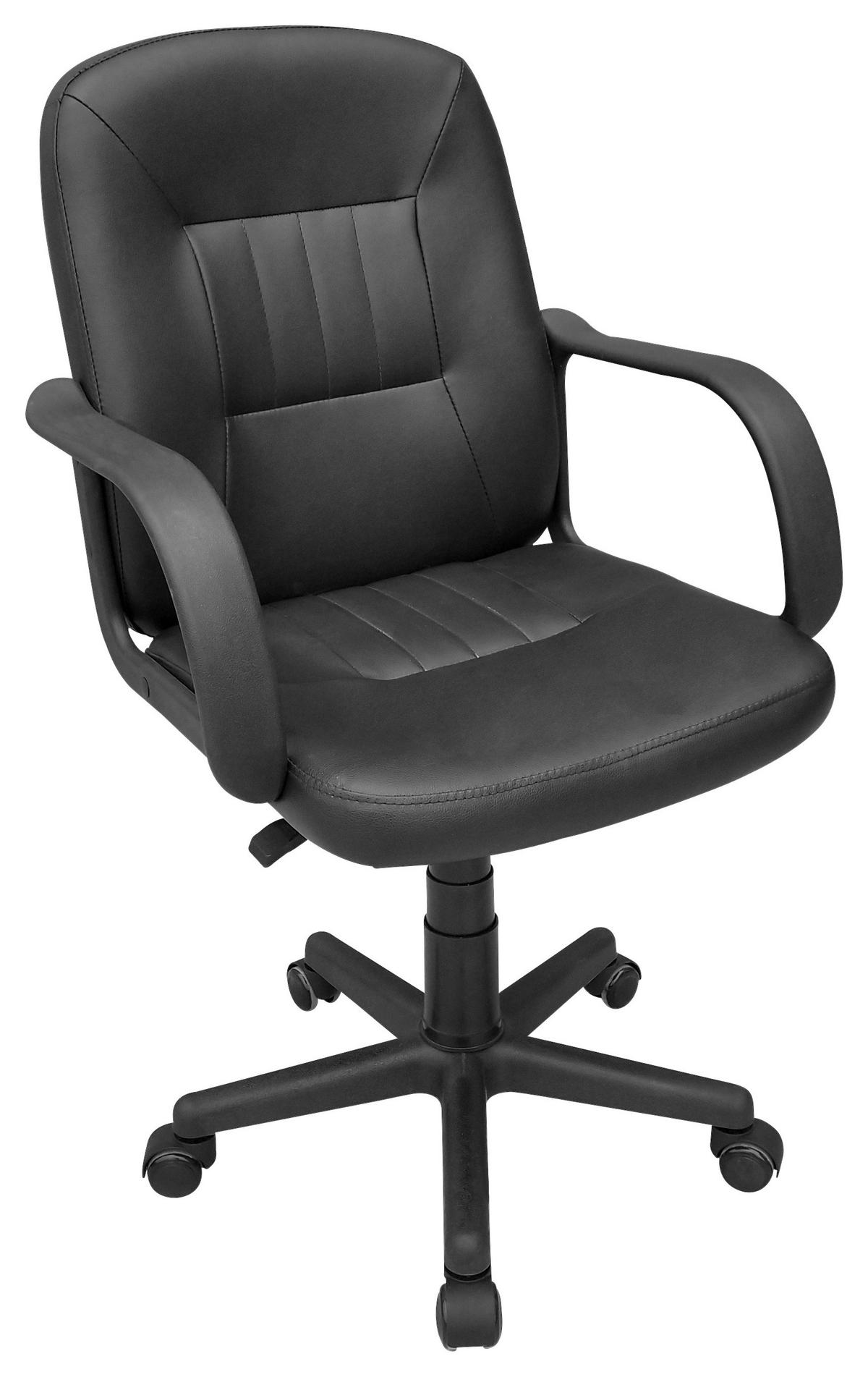 Scaun rotativ NOBI 2 - negru, Modern, plastic/textil (58/84-96/53cm) - Best Price