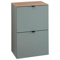 SZAFKA UCHYLNA NA BUTY DIANA - czarny/szałwiowy, Design, materiał drewnopochodny/metal (55/84/37cm) - Voleo