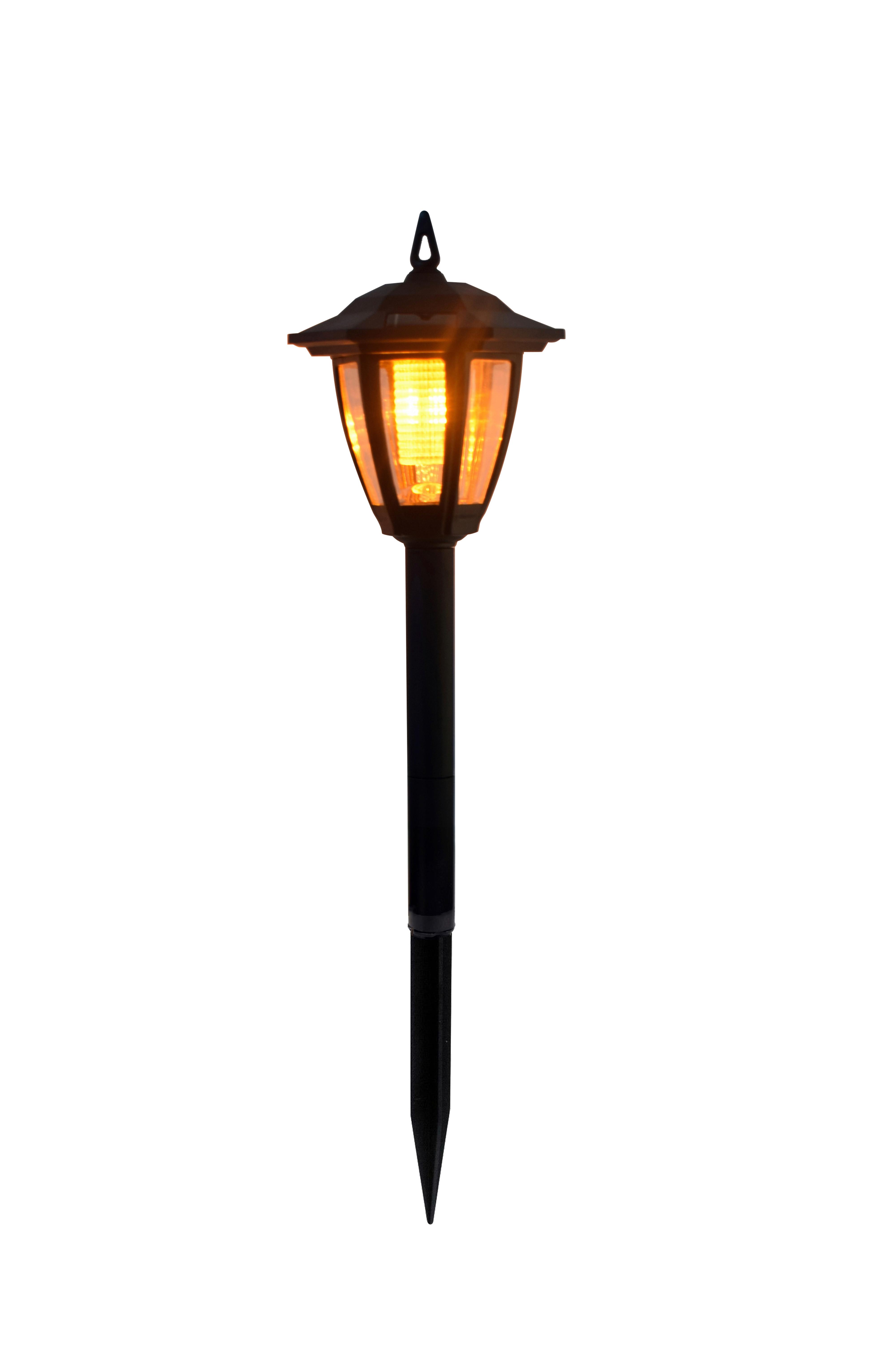 Solarleuchte Latern in Schwarz max. 0,06 Watt - Schwarz, MODERN, Kunststoff (16/16/62cm) - Modern Living