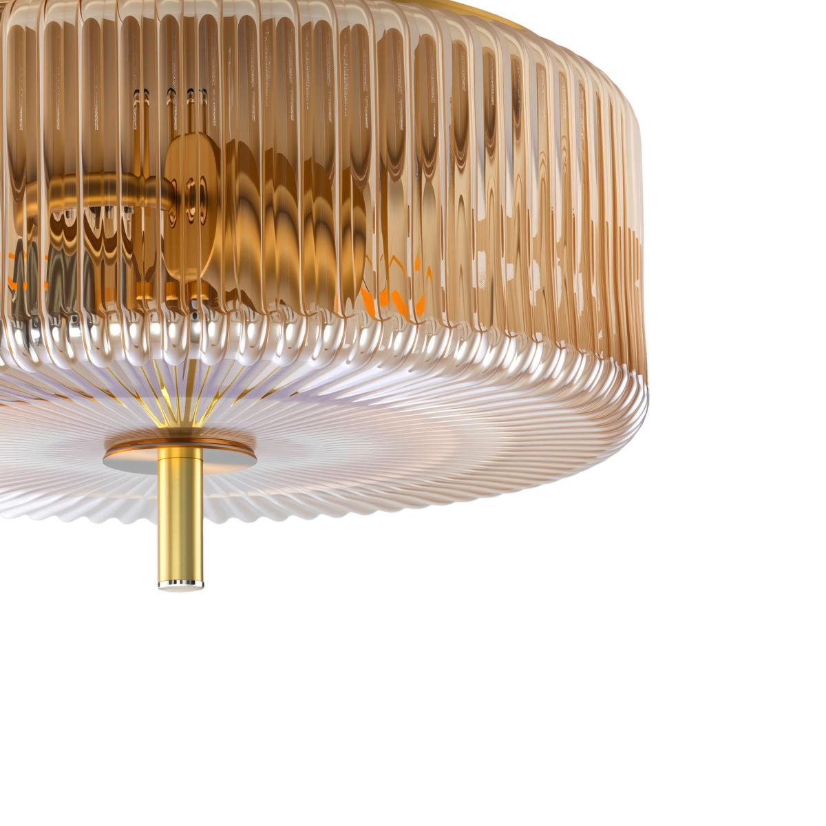 LAMPA SUFITOWA VALENTINA - kolor bursztynowy, Trend, metal/szkło (30/18cm) - Collett's Monde