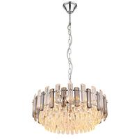 HÄNGELEUCHTE 63109H - Klar/Chromfarben, Konventionell, Glas/Kunststoff (59/132cm) - Globo