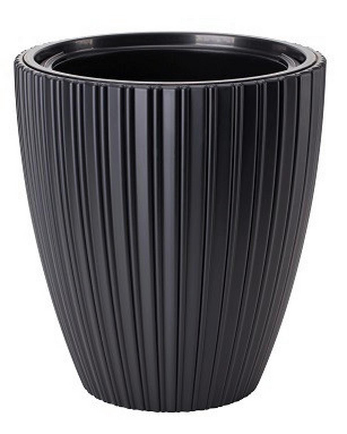 Übertopf Mira 30 Anthrazit - Anthrazit, KONVENTIONELL, Kunststoff (29,0/32/29,0cm) - Mömax