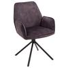 Armlehnstuhl Ottawa Anthrazit/Schwarz - Anthrazit/Schwarz, MODERN, Textil/Metall (60/89/64cm) - Premium Living