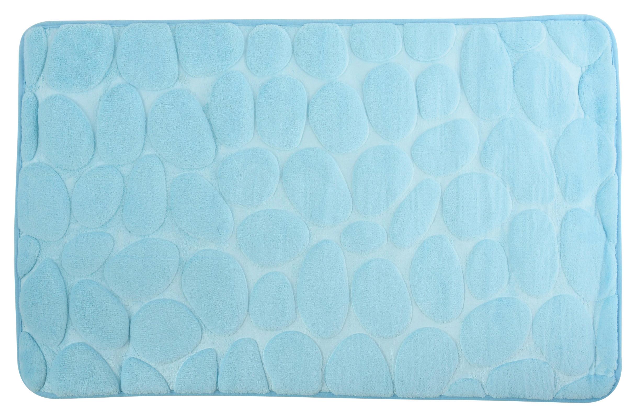 Badteppich 141061 Kiesel - Hellblau, Konventionell, Textil (50/80cm) - Spirella