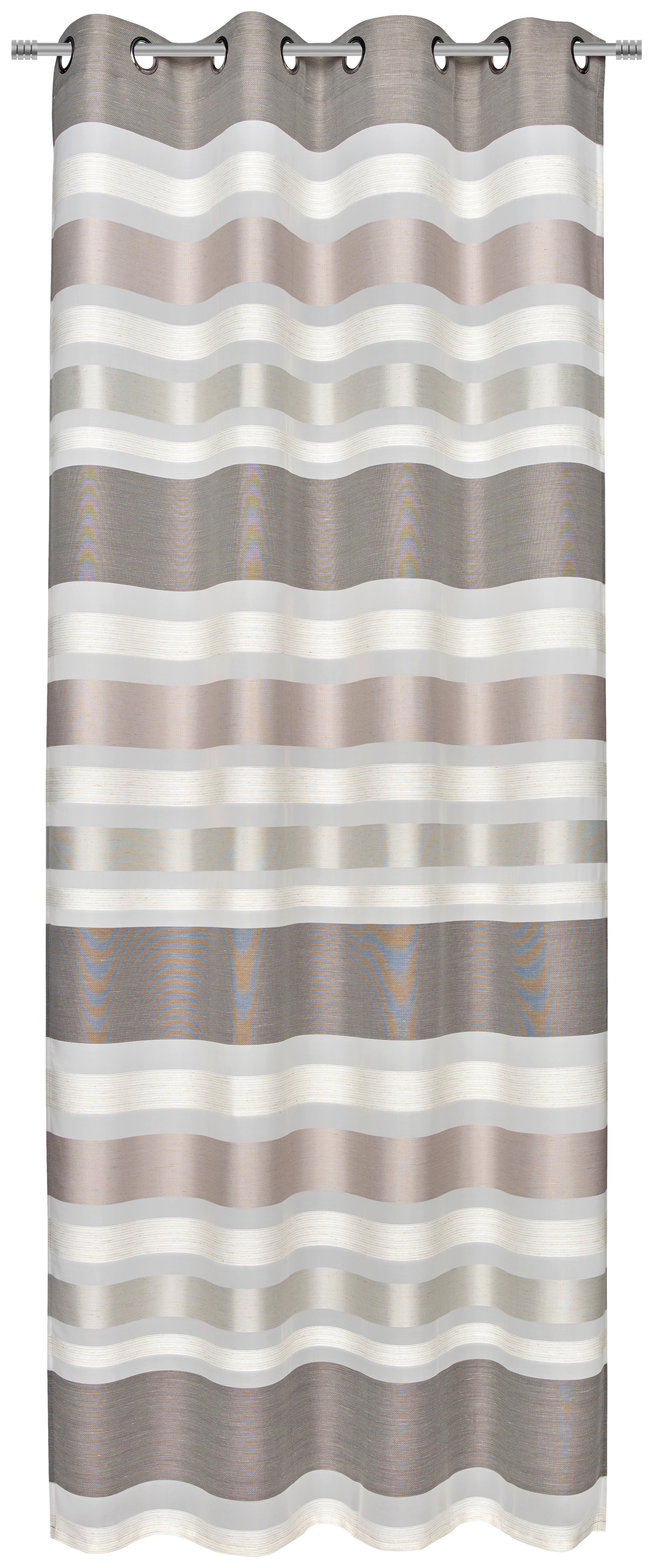 ZASŁONA NA PRZELOTKACH SOPHIE - taupe, Konventionell, tkanina (135/245cm) - Esposa