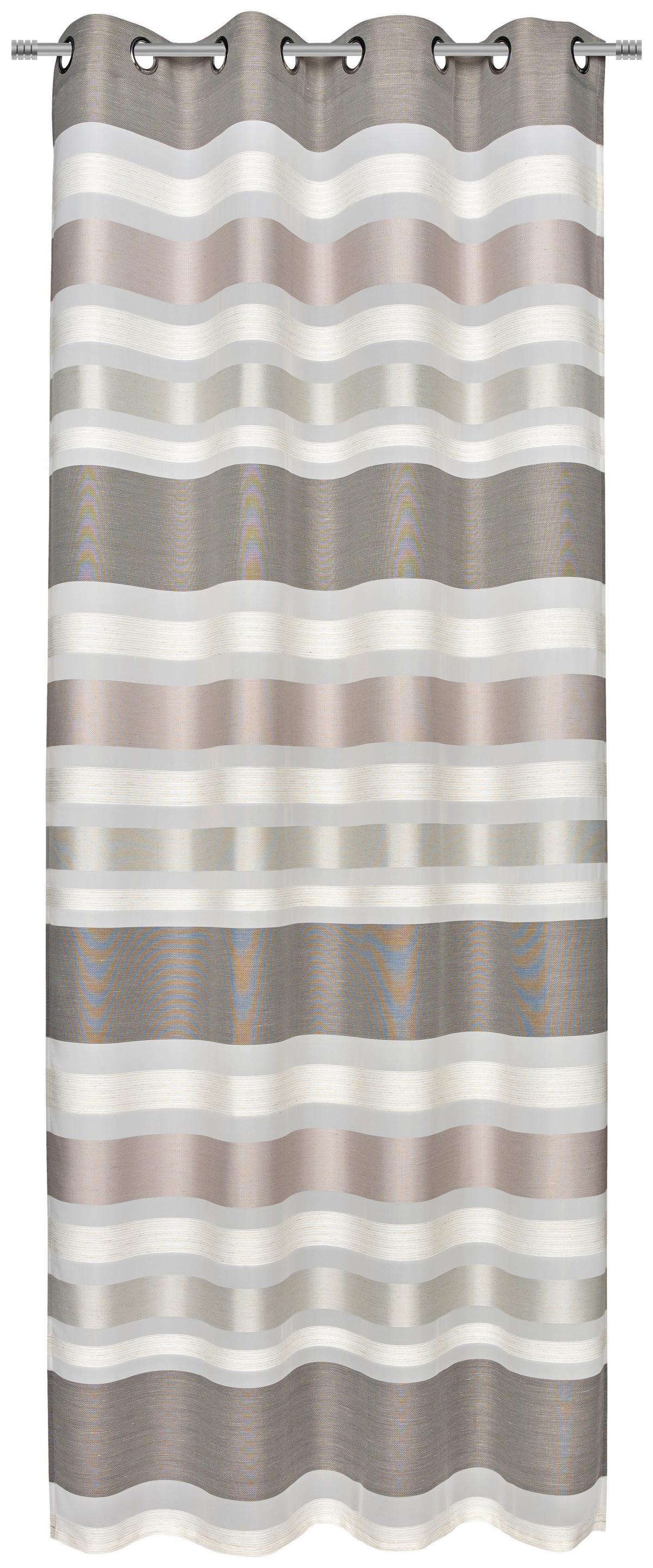 ZASŁONA NA PRZELOTKACH SOPHIE - taupe, Konventionell, tkanina (135/245cm) - Esposa