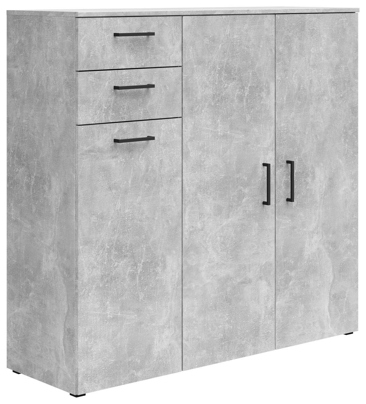 Kommode Multistauraum Grau - Anthrazit/Schwarz, MODERN, Holzwerkstoff/Kunststoff (120/115/40cm) - Mömax