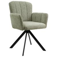 Armlehnstuhl Nora Grün/Schwarz - Schwarz/Grün, Modern, Holz/Textil (61/87/65cm) - Premium Living