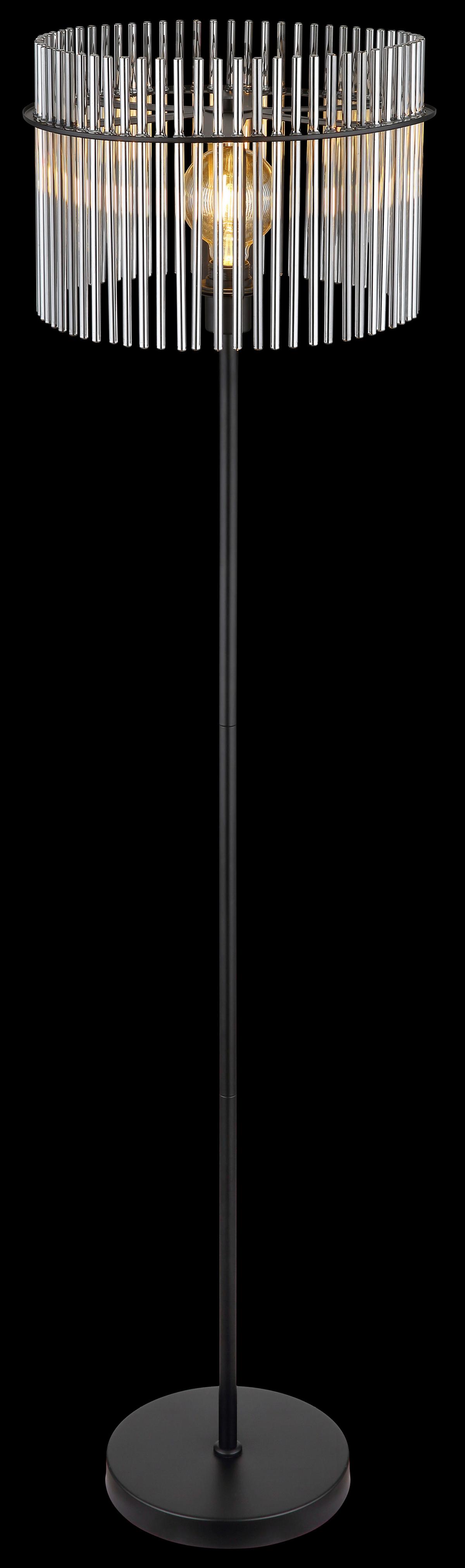 STEHLEUCHTE 15698S - Schwarz, Konventionell, Glas/Metall (38/152cm) - Globo