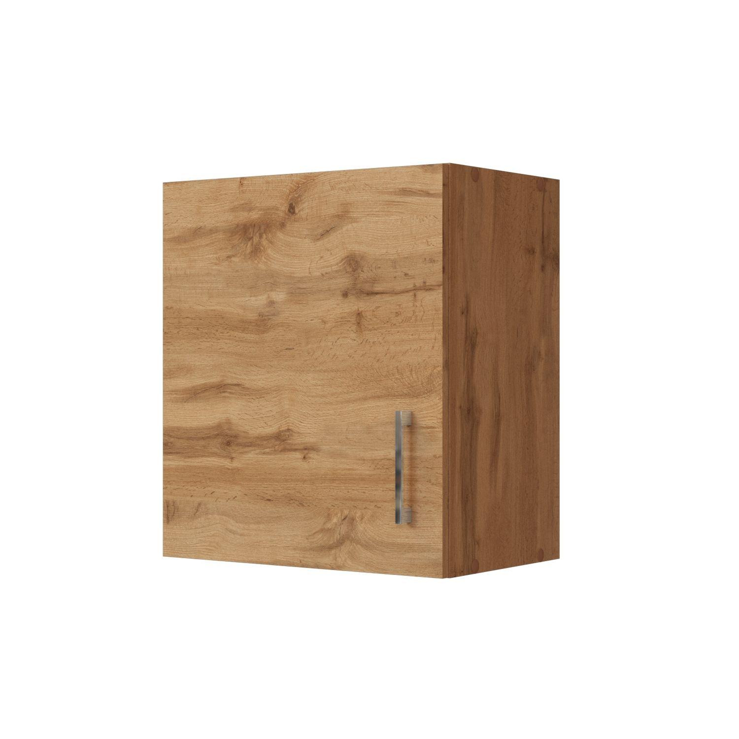 Held Küchenoberschrank ca. 50 cm Eichefarben - Chromfarben/Eiche Wotan, MODERN, Holzwerkstoff/Metall (50/57/34cm) - Held