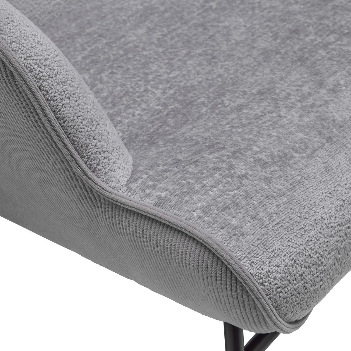 Schaukelstuhl Rock Grau/Schwarz - Schwarz/Grau, MODERN, Holz/Textil (66/90/77cm) - Mömax