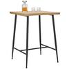 BARBORD STUARD 2 - svart/naturfärgad, Modern, metall/trämaterial (80/108/80cm) - Mömax