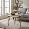 SOFFBORD NOEL - svart/naturfärgad, Romantik / Lanthus, metall/trämaterial (60/51cm) - Mömax