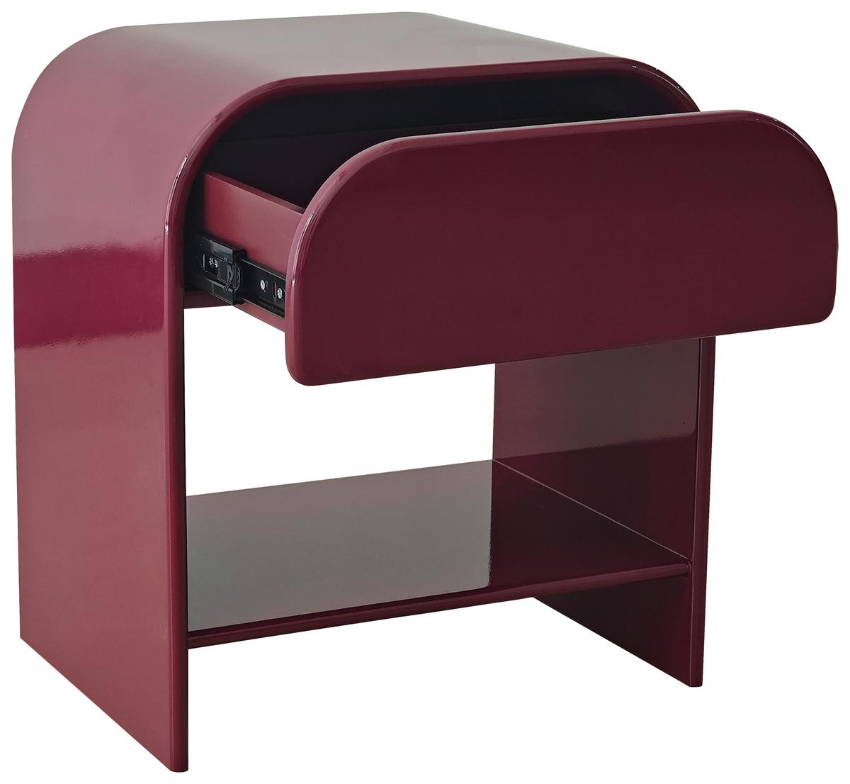 Noćni Ormarić Ruby - boja crnog vina, Moderno, pločasti materijal (40/45/30cm) - Modern Living