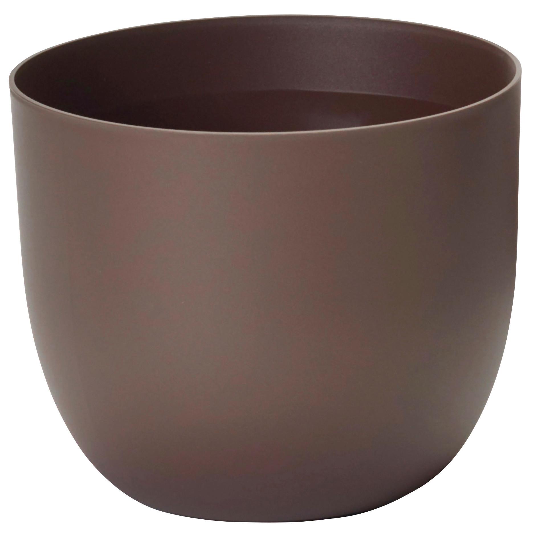 Übertopf Rotbraun matt - Rotbraun, Basics, Kunststoff (40/32,5cm)