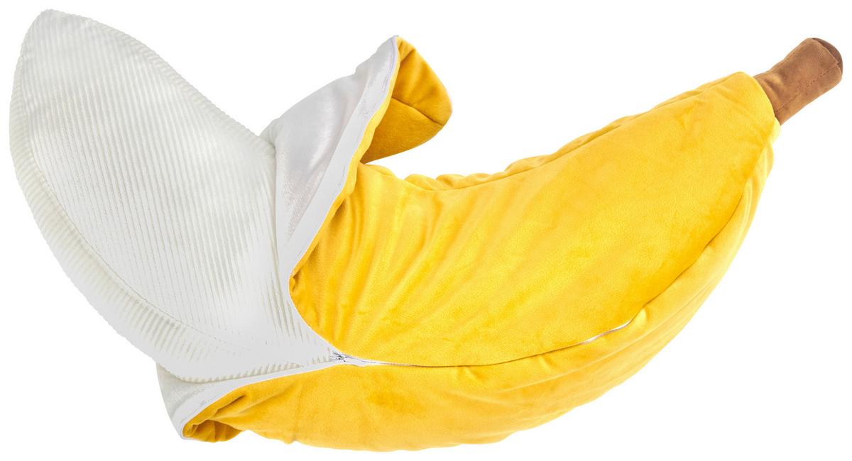 PODUSZKA DEKORACYJNA BANANA - żółty, tkanina (17/53cm) - Esposa