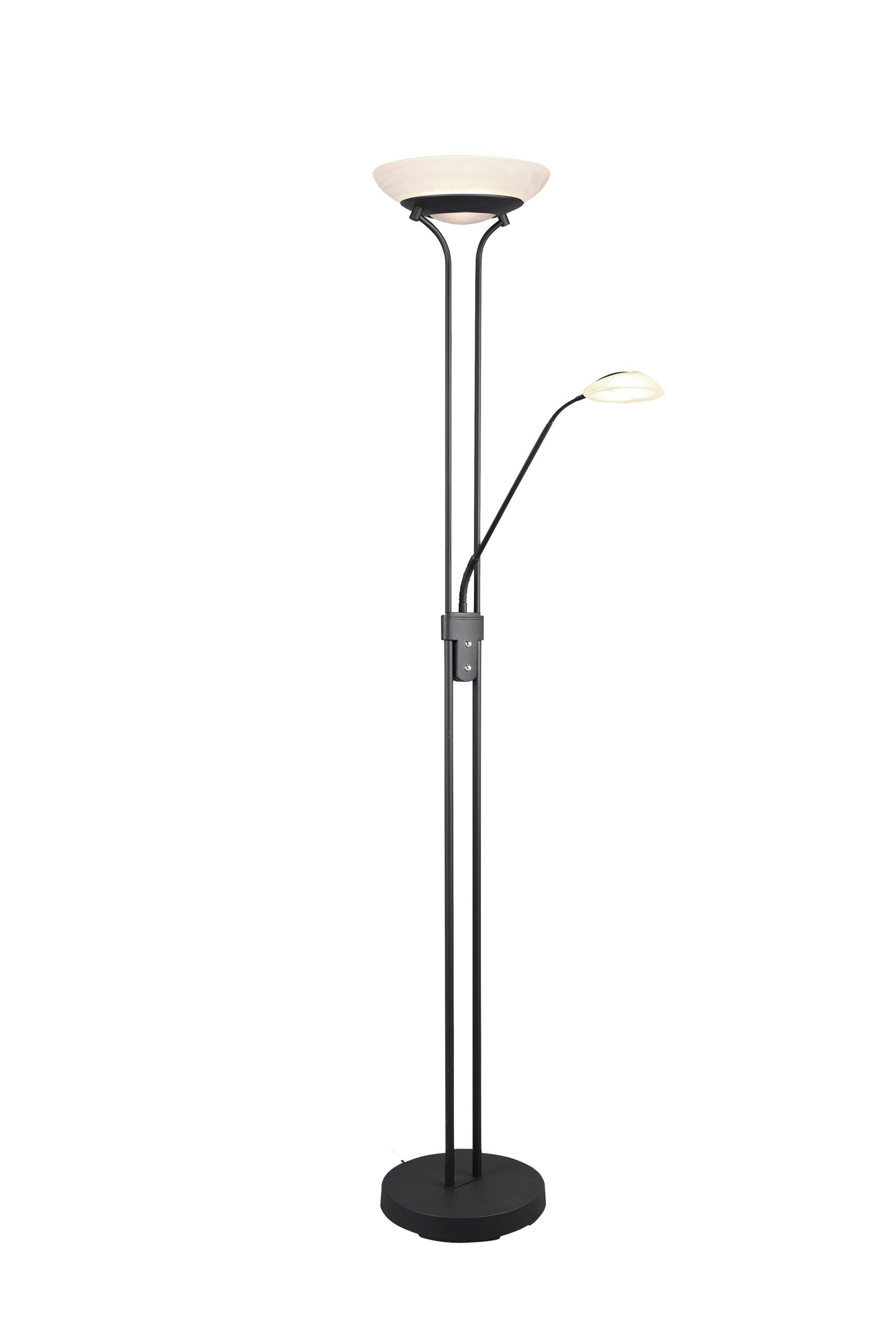 LED-Deckenflutter max. 27 Watt - Schwarz/Weiß, Basics, Glas/Metall (32,5/32,5/180cm)