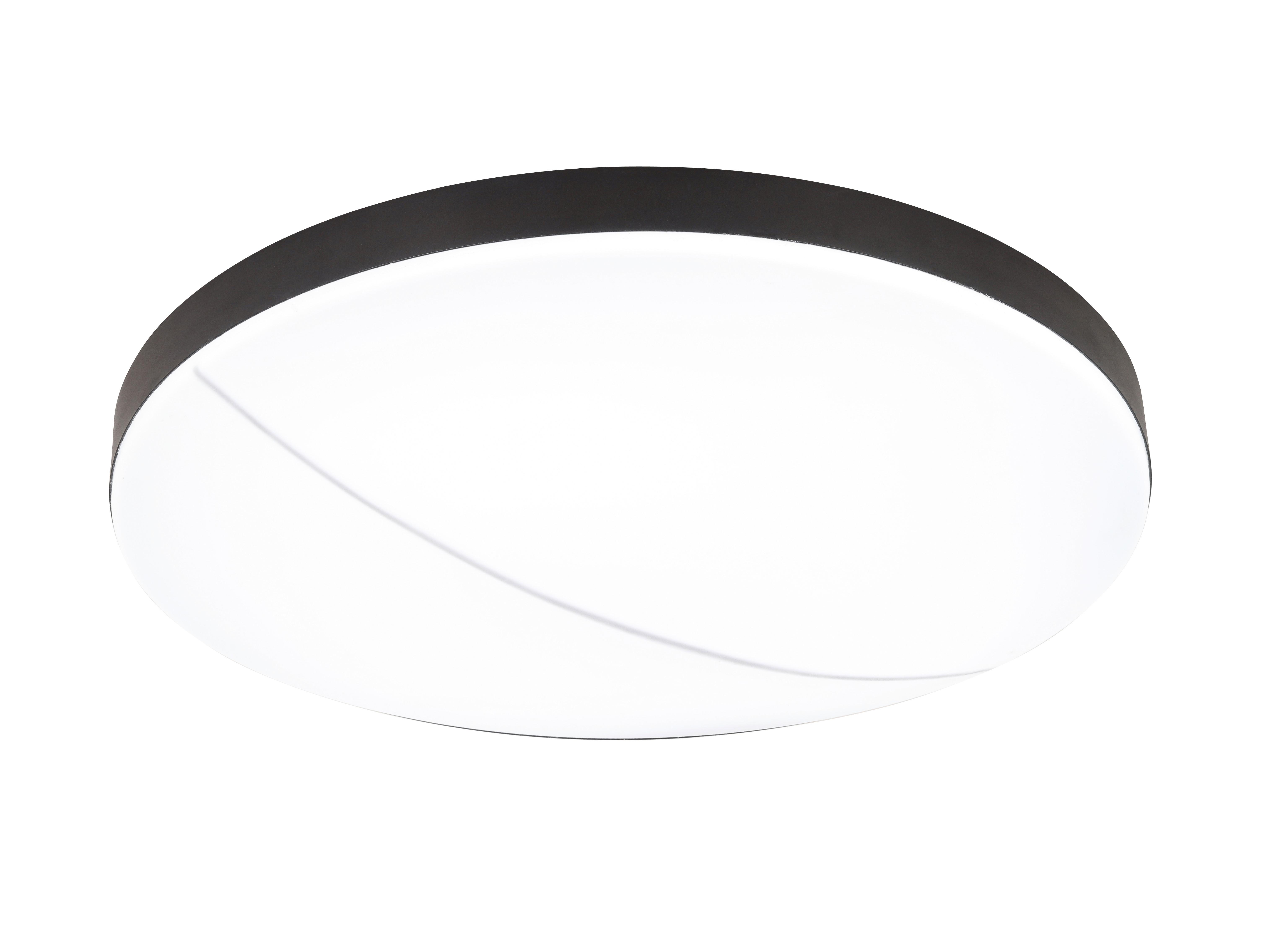 LAMPA SUFITOWA LED MOON - czarny, Design, tworzywo sztuczne/metal (45/10,5cm) - Novel