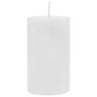 Stumpenkerze Lia in Weiß - Weiß, MODERN (6,8/12cm) - Premium Living