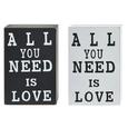 Bild Love, 15x10x4cm - Schwarz/Weiß, MODERN, Holz (15/10/4cm) - Mömax modern living
