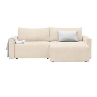 Ecksofa Dios Beige - Beige/Schwarz, MODERN, Holz/Kunststoff (228/91/146cm) - Based