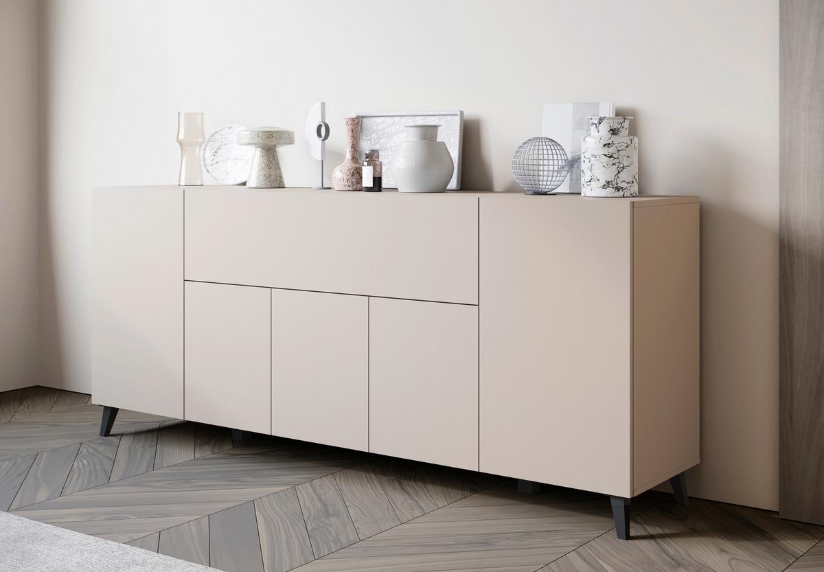Sideboard Phuket Kaschmir - Kaschmir/Beige, Design, Holzwerkstoff/Kunststoff (180/76/37,5cm) - Livetastic
