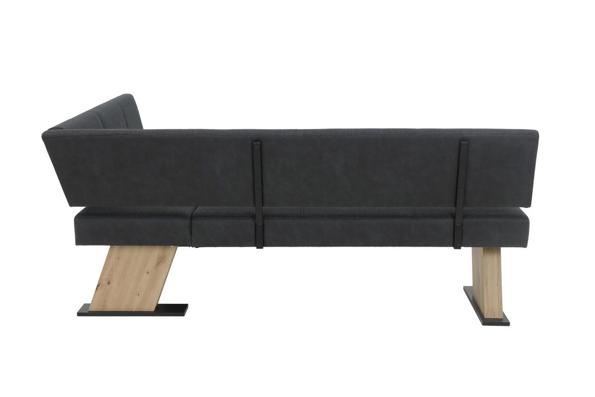 ECKBANK LYON LEB - Anthrazit/Eiche Artisan, MODERN, Holzwerkstoff/Textil (210/87cm) - P & B