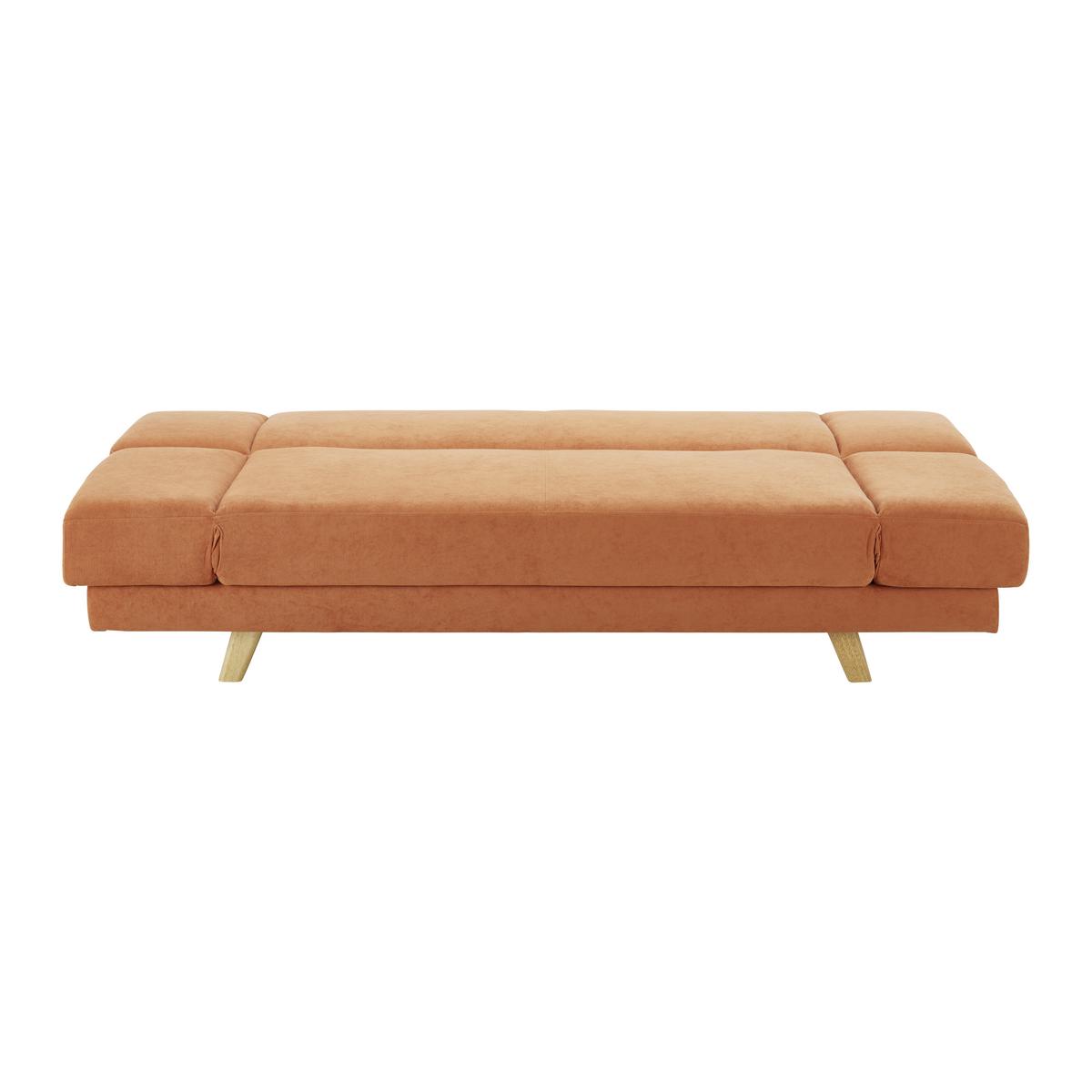 canapé-lit orange, "Funky" - Orange/Naturfarben, Modern, Holz/Textil (183/73/79cm) - Bessagi Home