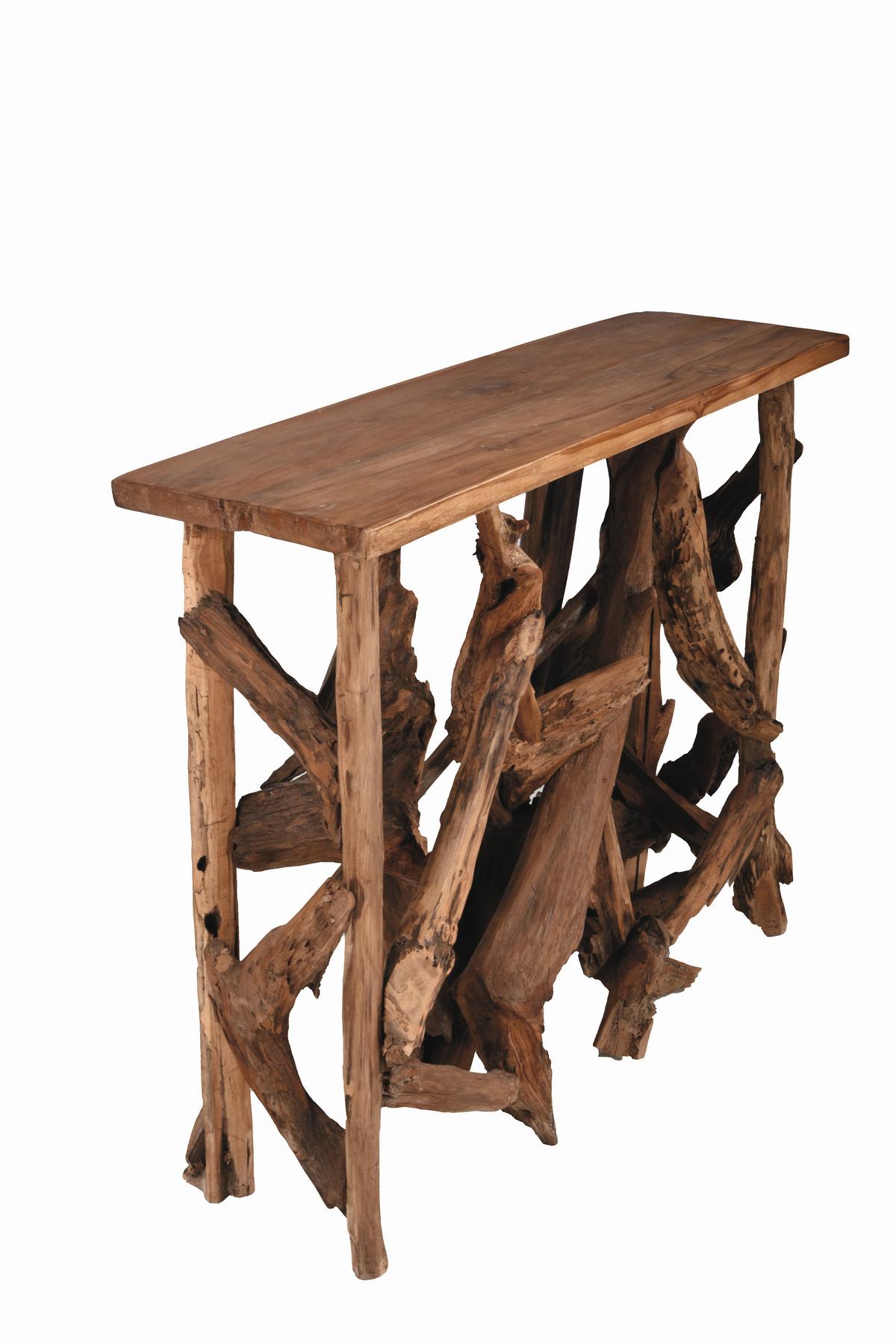 Gartentisch Conso Teak - Braun, Basics, Holz (99/30/81cm) - Gardenson