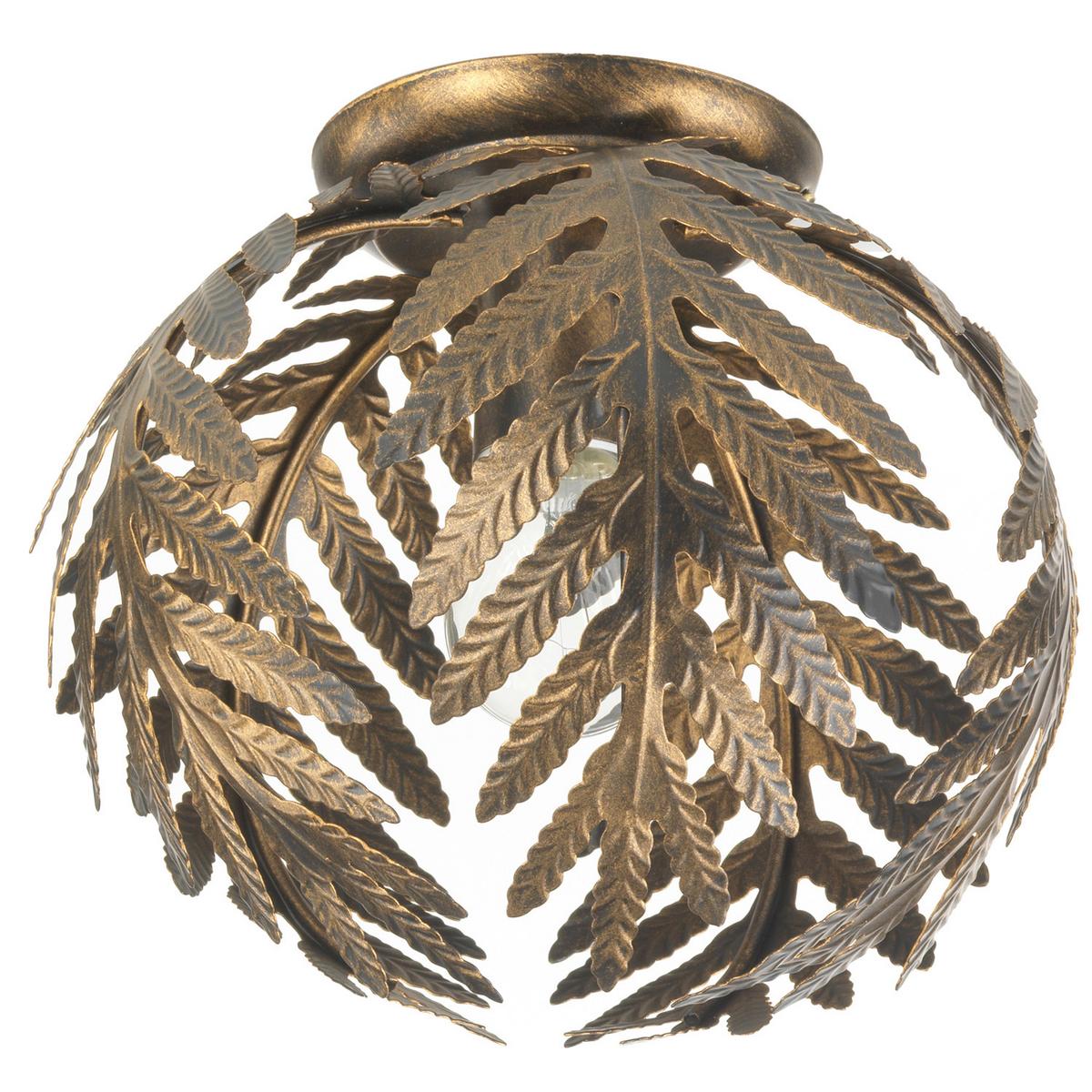 Deckenleuchte Felce Bronzo Bronzefarben max. 22 Watt - Bronzefarben, KONVENTIONELL, Metall (25/23cm)