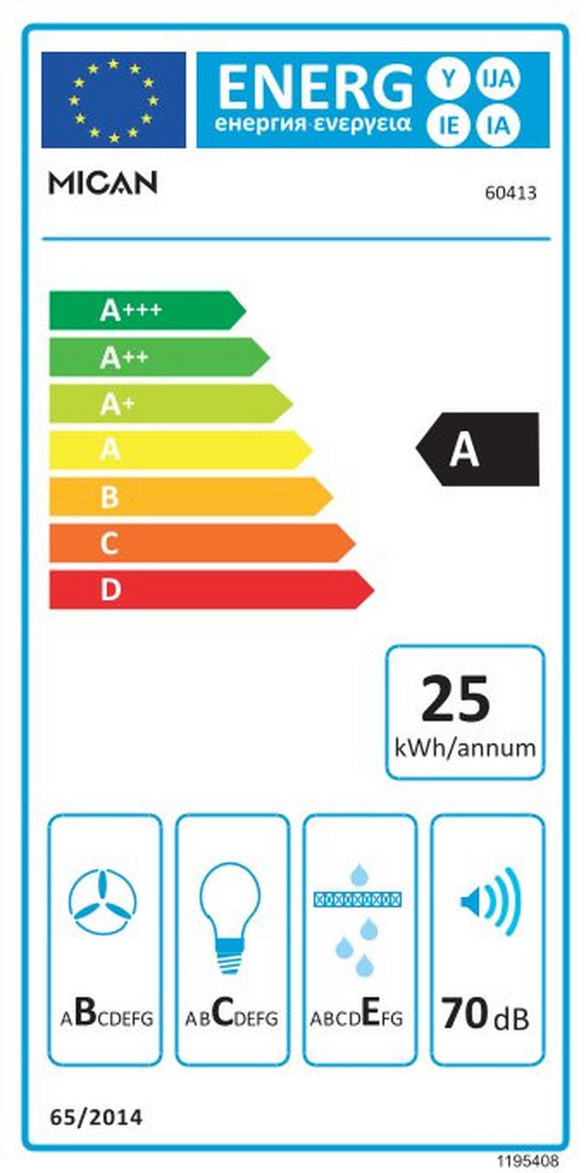 Dunstabzugshaube 60413, Edelstahl - Edelstahlfarben, MODERN (59,9cm) - Mican