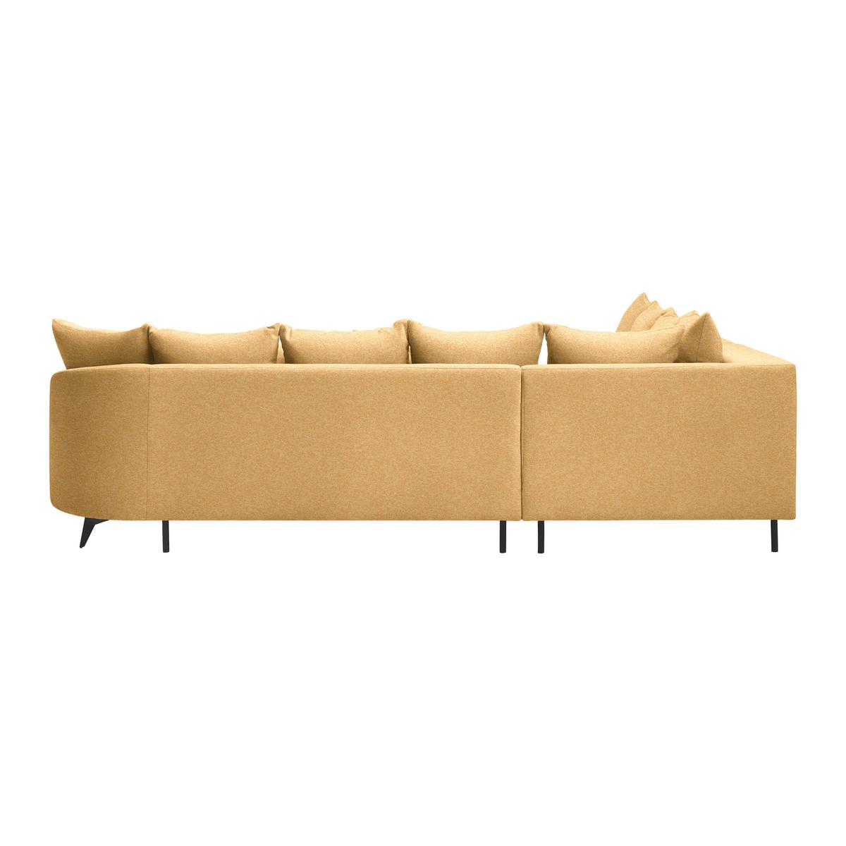 Ecksofa Axel Senfgelb - Senfgelb/Schwarz, MODERN, Textil/Metall (250/87/291cm) - Mömax