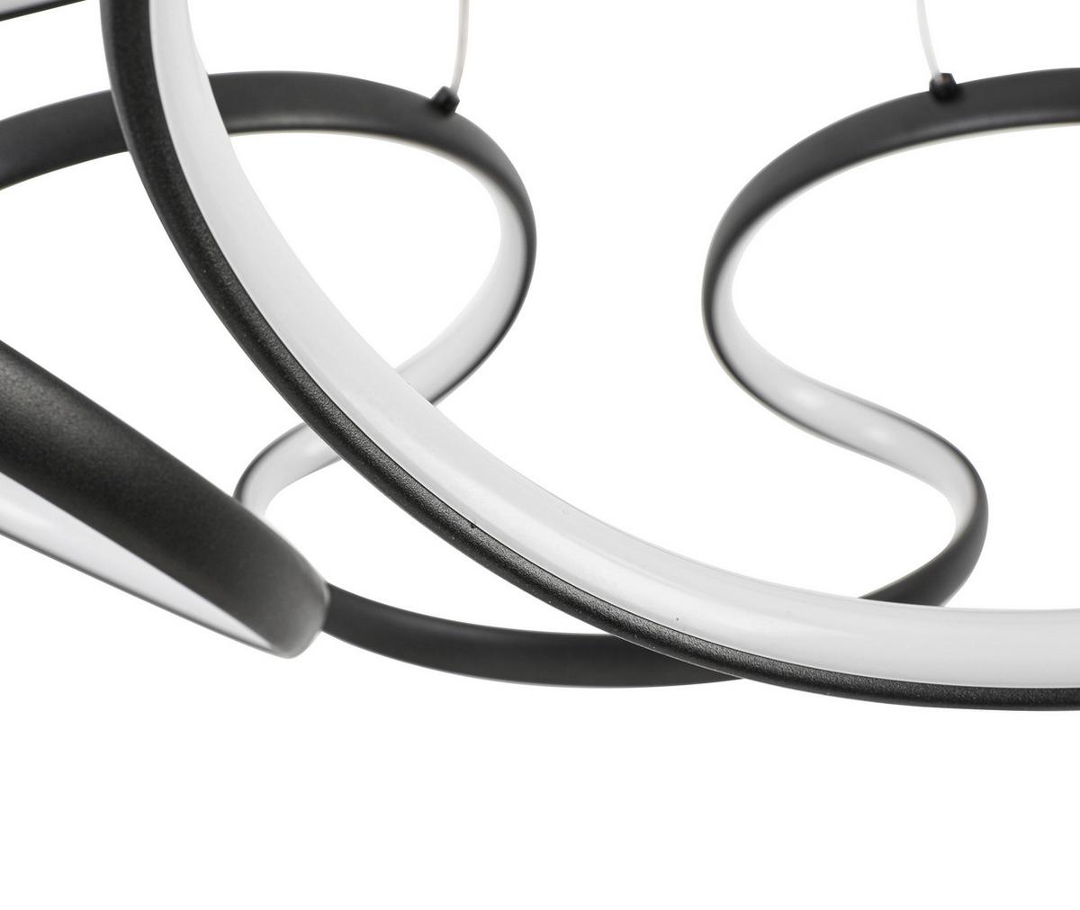 LAMPA WISZĄCA LED ELIO *SBN*SH* - czarny, Design, tworzywo sztuczne/metal (60/120cm) - Novel