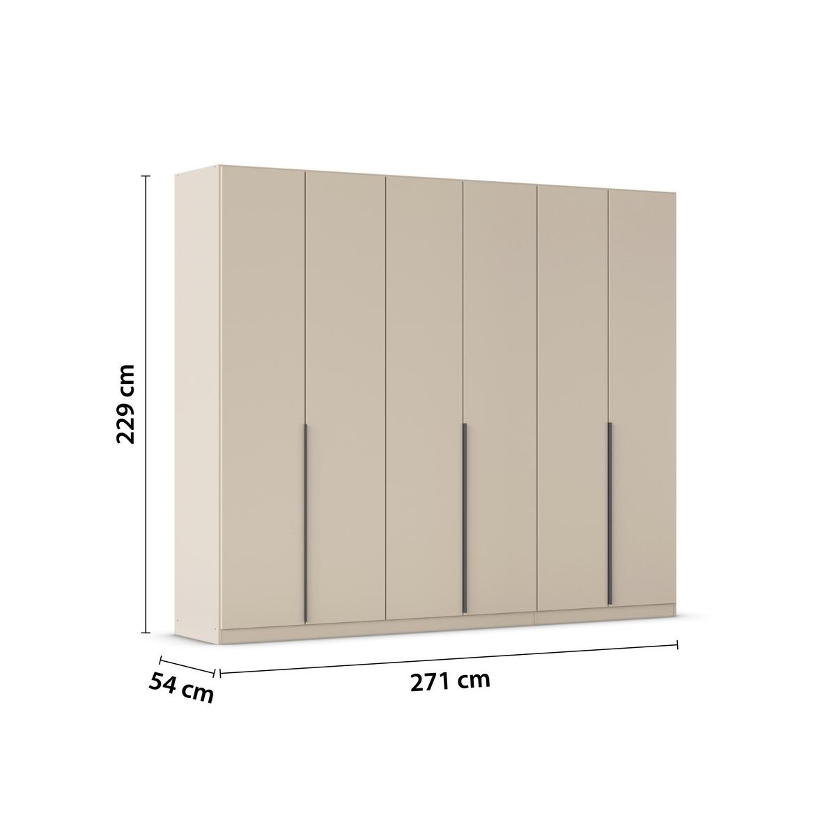 Ormar S Klasičnim Vratima Alabama - boje šampanjca/boje aluminija, Moderno, drvni materijal (271/229/54cm) - Modern Living
