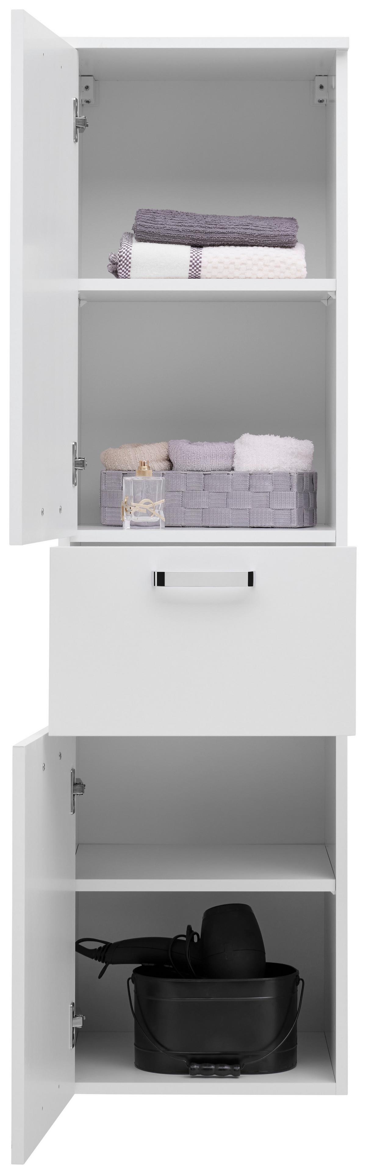 Dulap înalt Fresh - alb, Konventionell, material pe bază de lemn (40/147/38,5cm) - Ondega