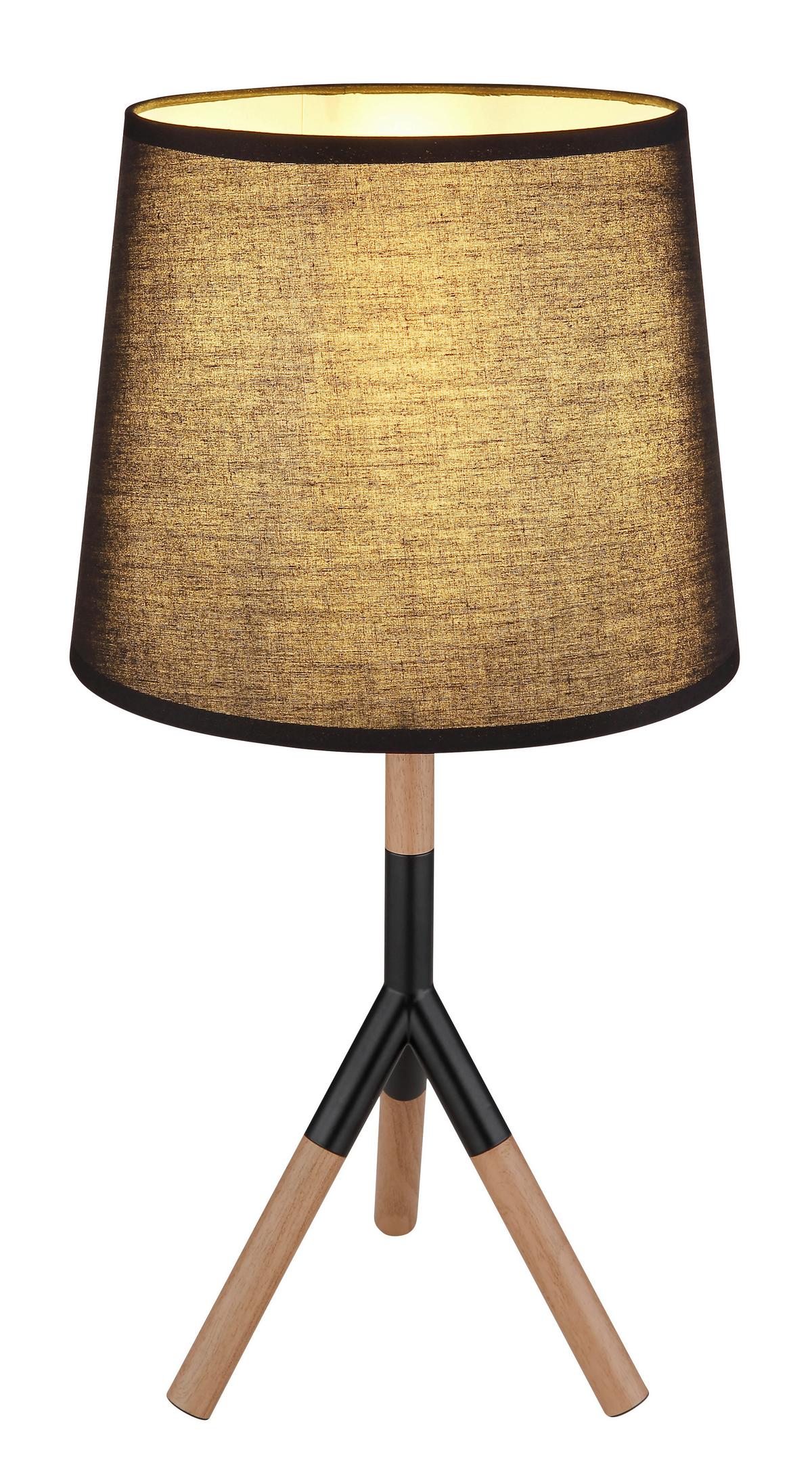 Namizna Svetilka 21629t Kikki - črna/naravne barve, Basics, kovina/tekstil (25/45cm) - Globo