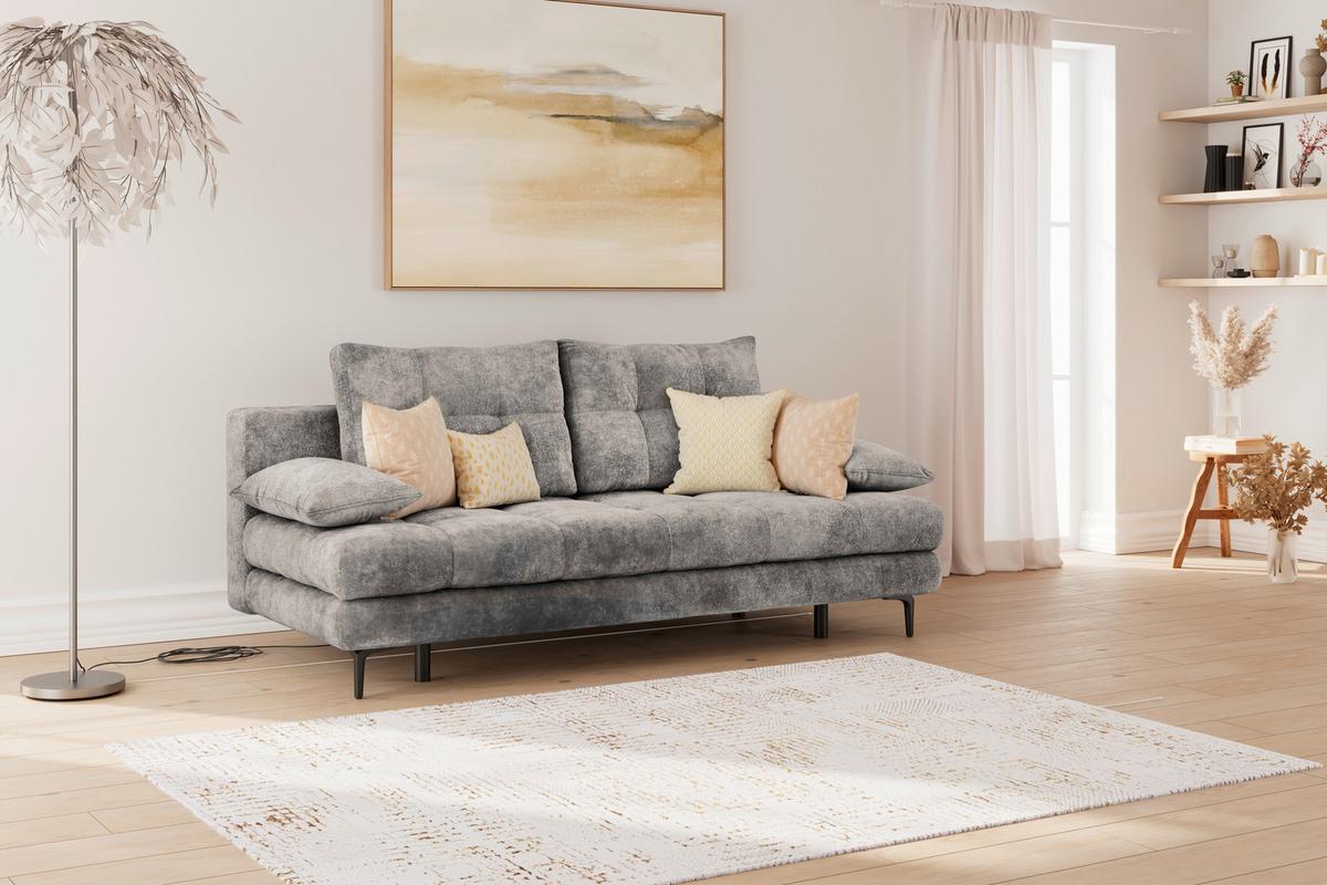 Trosjed Perla - siva/crna, Konvencionalno, tekstil/metal (203/94/96cm)