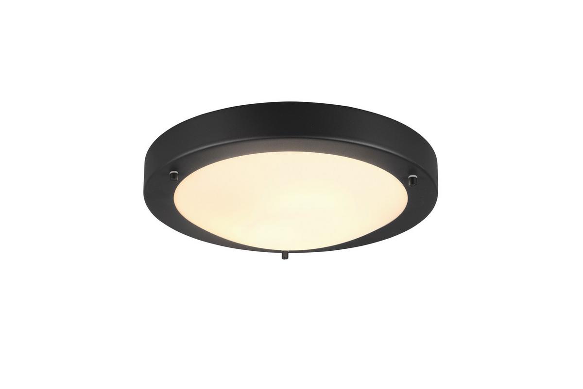 Badezimmer-Deckenleuchte Condus max. 60 Watt - Schwarz/Weiß, Basics, Glas/Metall (31,5/8cm) - Trio Leuchten