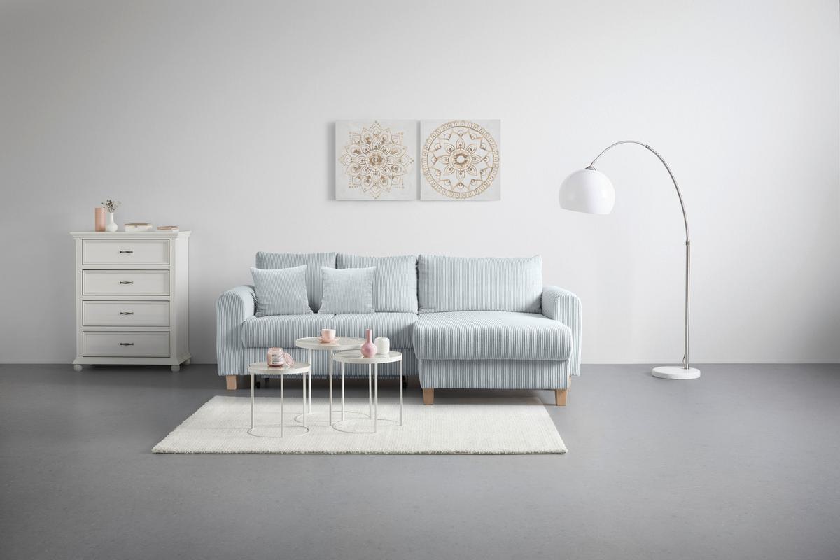 Colţar LILLE - gri, Modern, textil (232/110/156cm) - Best Price