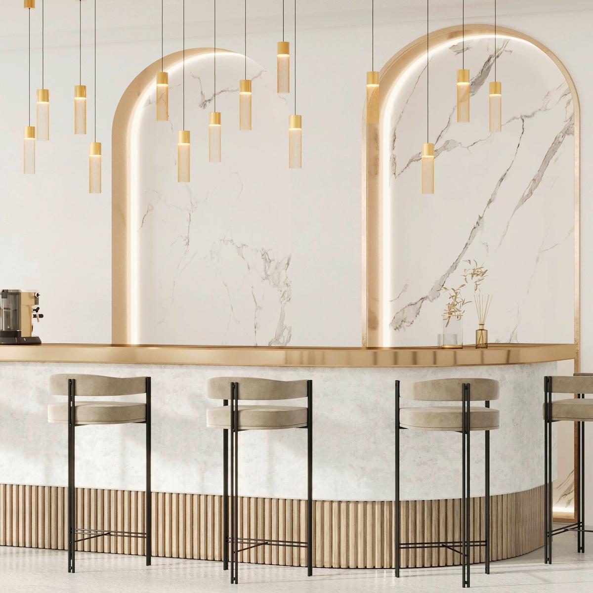 Pendelleuchte Mod190pl-L5g3k - Goldfarben, Design, Metall (8/132cm) - MAYTONI