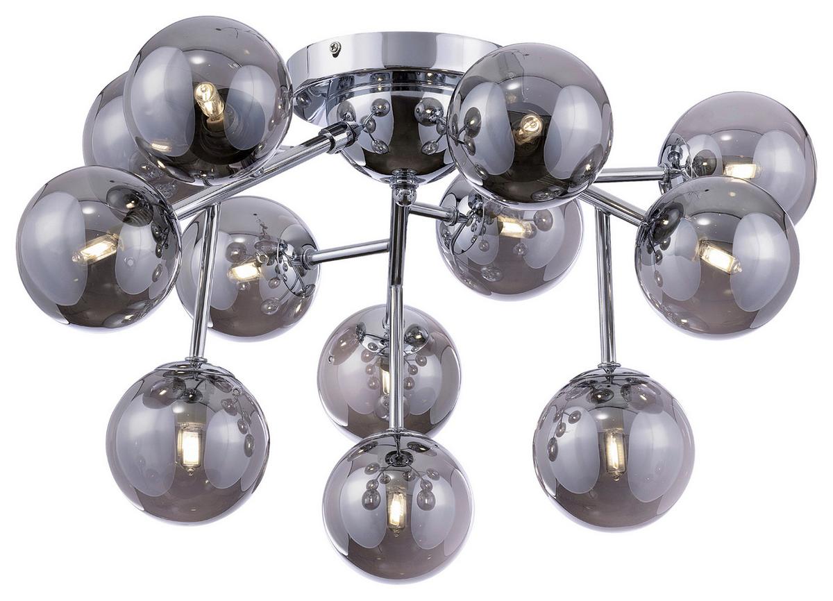 Deckenleuchte Dallas Chromfarben max. 28 Watt - Chromfarben, Trend, Glas/Metall (60/17,5/60cm) - MAYTONI