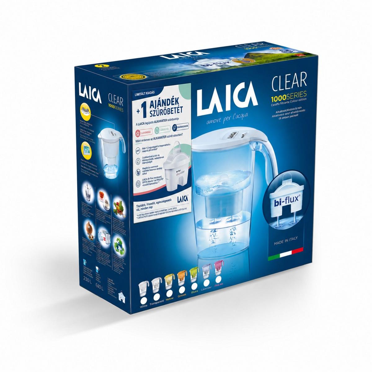 Asztali Vízszűrő J989w - fehér, műanyag (29,3/29,2/11,2cm) - Laica