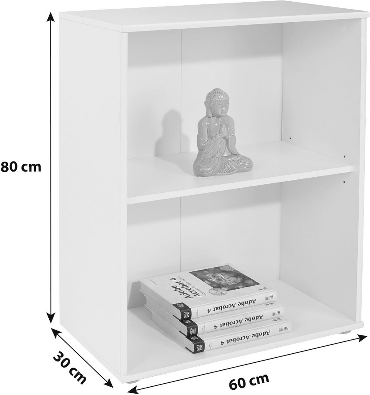 Polc Fehér 1 Polclappal Josef - fehér, Modern, faalapú anyag (60/80/30cm)