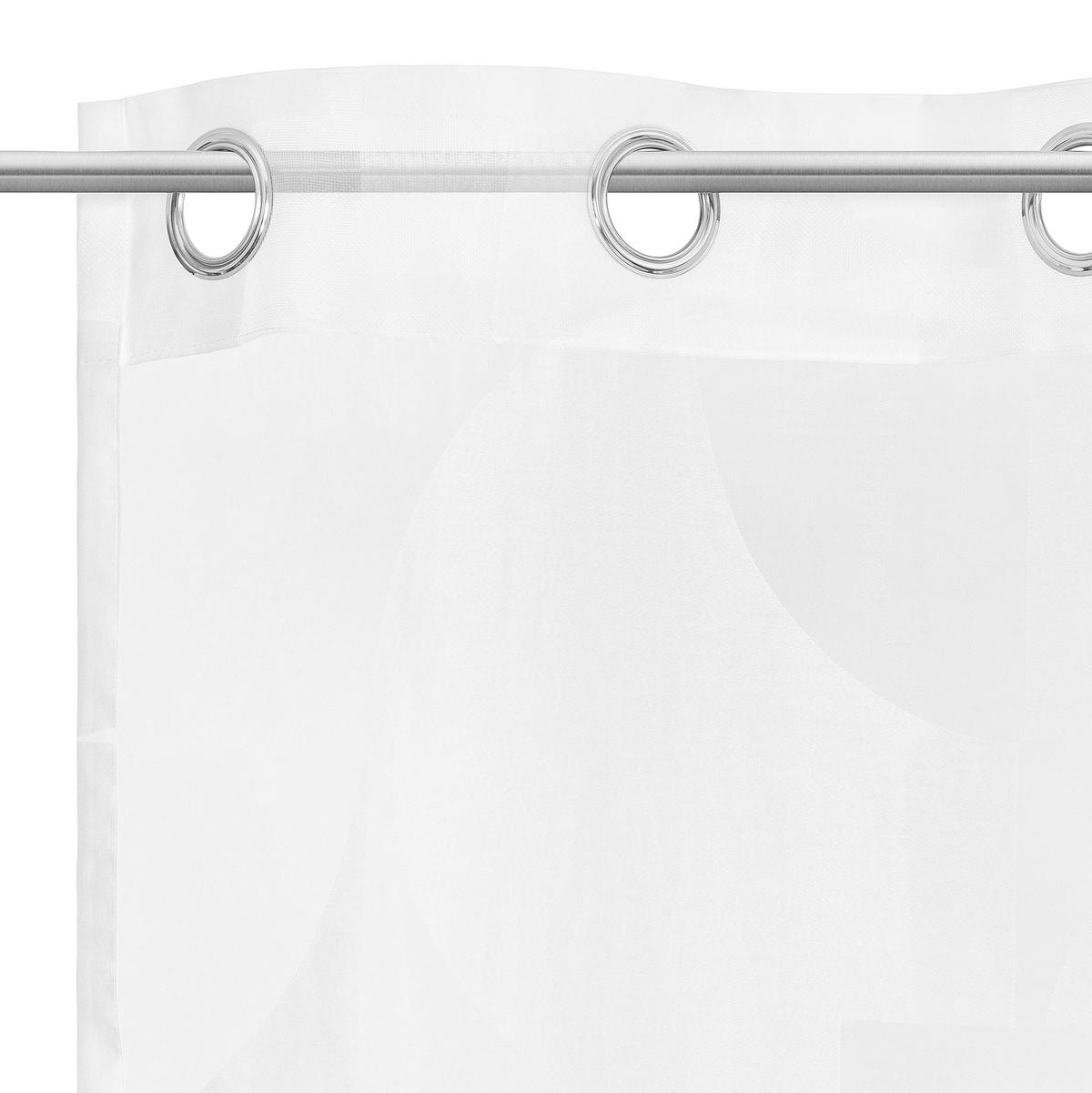 ZASŁONA NA PRZELOTKACH BRUCIATO - biały, Design, tkanina (135/245cm) - Esposa