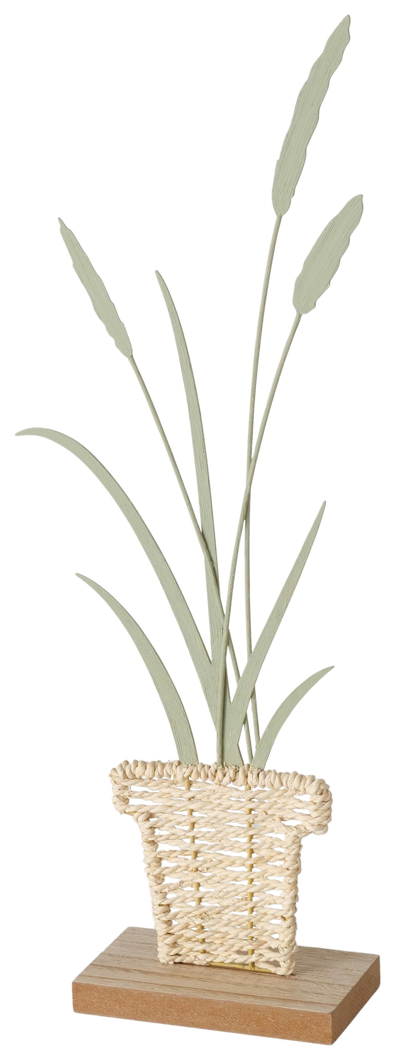 Skulptur Nolani Ii Naturfarben/grün - Konventionell, Naturmaterialien/Holzwerkstoff (10/5,5/35,5cm) - Mömax