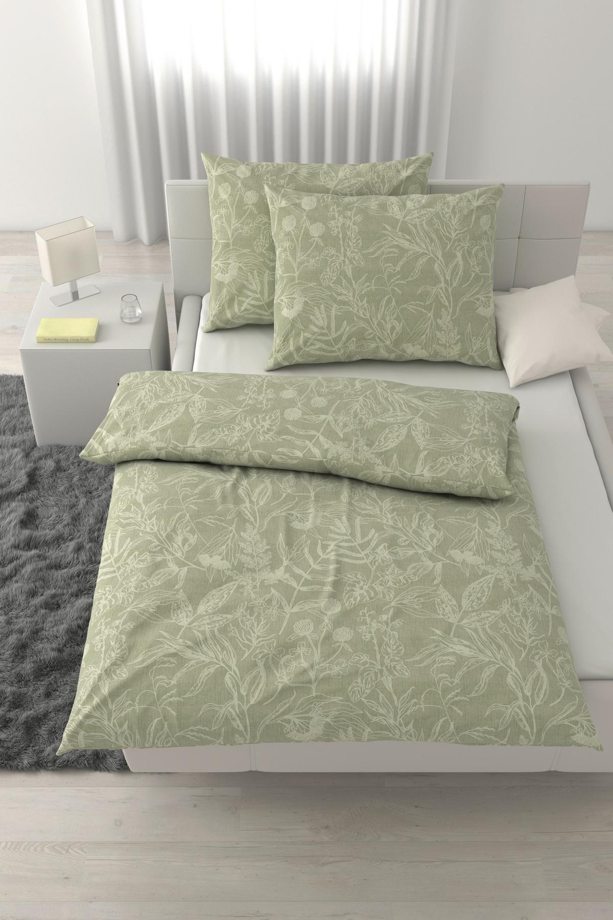 Posteljnina Tylpur Xxl, Zelena, 2x 60/80, 200/200 - žajbljevo zelena, tekstil (200/200cm) - Mömax