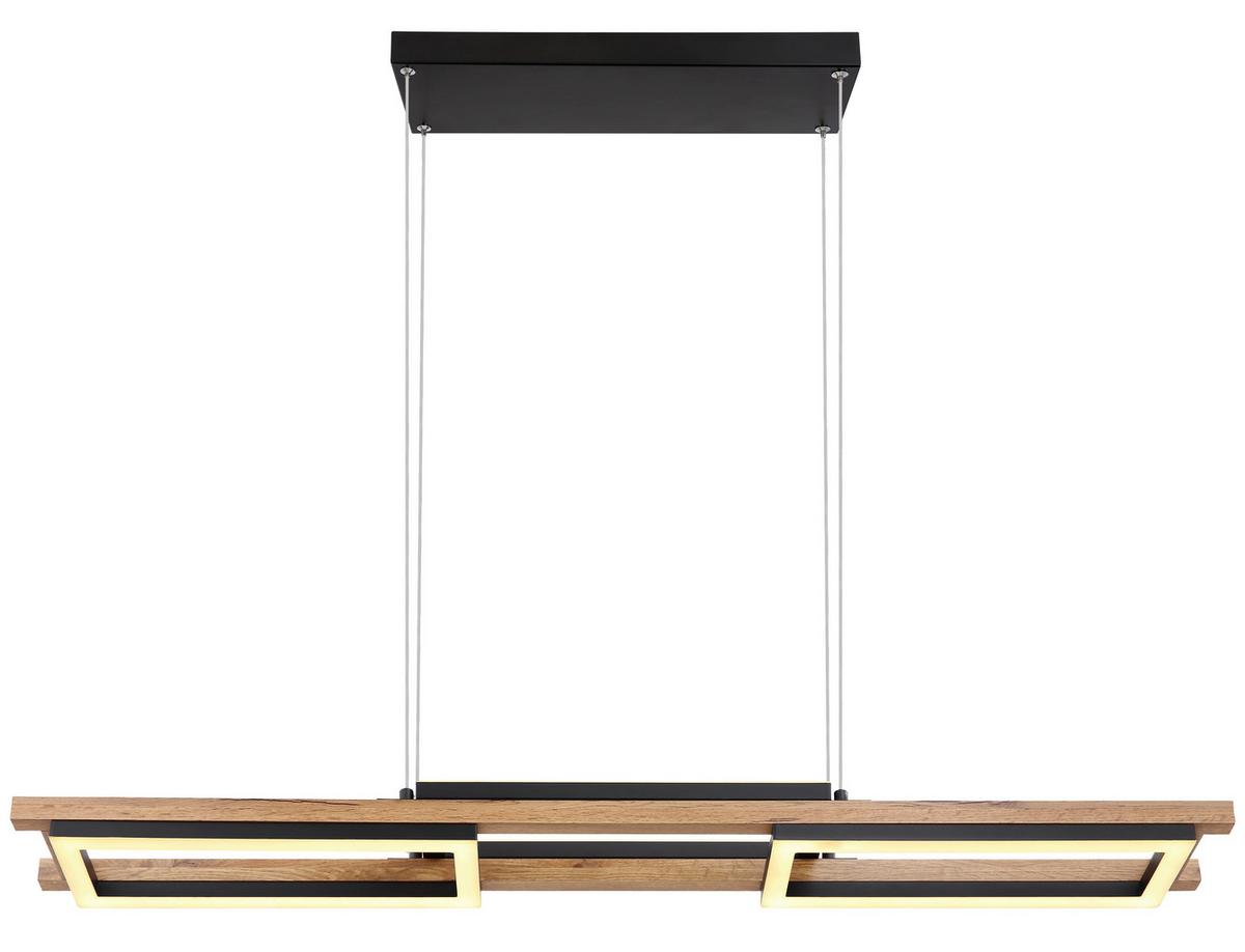 Viseča Led-svetilka Lila, S Sijalko - črna/temno rjava, Design, kovina/umetna masa (100/14/120cm) - Globo